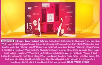 Pharmaprix 15 days of beauty advent calender offer