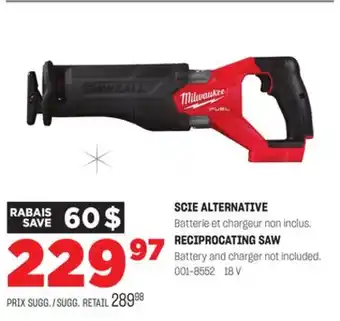 BMR Scie alternative offer