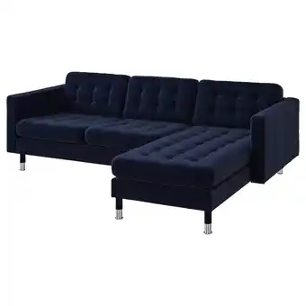 IKEA Morabo sofa, with chaise/djuparp dark blue/metal offer