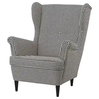 IKEA Strandmon armchair, vibberbo black/beige offer