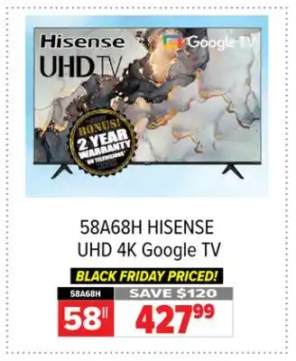 2001 Audio Video Hisense uhd 4k google tv offer
