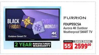 2001 Audio Video Furrion aurora 4k outdoor weatherproof smart tv offer