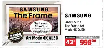 2001 Audio Video Samsung 43 the frame art mode 4k qled offer