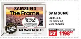 2001 Audio Video Samsung 50 the frame art mode 4k qled tv offer