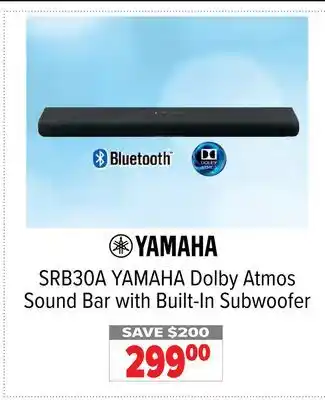 2001 Audio Video Yamaha dolby atmos sound bar with built-in subwoofer offer