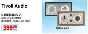 2001 Audio Video Tivoli am/fm table radio bluetooth, ac/dc, aux input offer