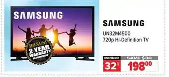 2001 Audio Video Samsung 32 720p hi-definition tv offer