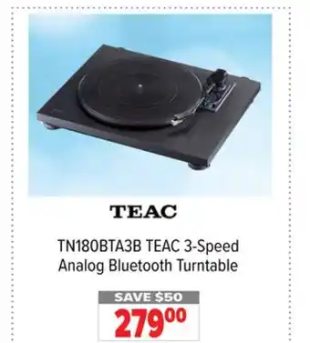 2001 Audio Video Teac 3-speed analog bluetooth turntable offer
