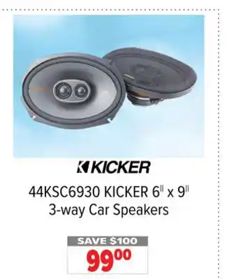 2001 Audio Video Kicker 6|| x 9|| 3-way car speakers offer