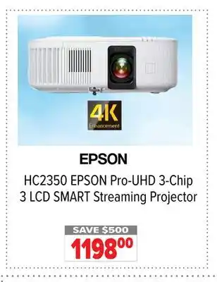 2001 Audio Video Epson pro-uhd 3-chip 3 lcd smart streaming projector offer