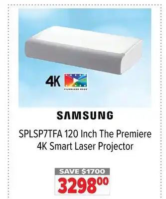 2001 Audio Video Samsung 120 inch the premiere 4k smart laser projector offer