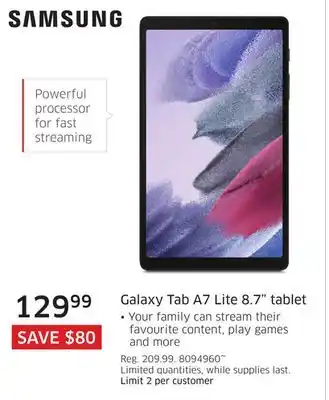 The Source Samsung galaxy tab a7 lite 8.7 tablet offer