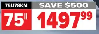2001 Audio Video Hisense 75 uhd mini-led 144hz panel offer