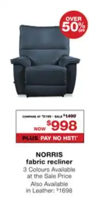 La Z Boy Norris fabric recliner offer
