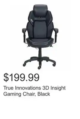 Costco True innovations 3d insight gaming chair, black offer