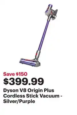 Best Buy Dyson v8 origin plus cordless stick vacuum - silver/purple offer