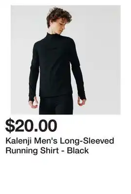 Decathlon Kalenji men's long-sleeved running shirt - black offer