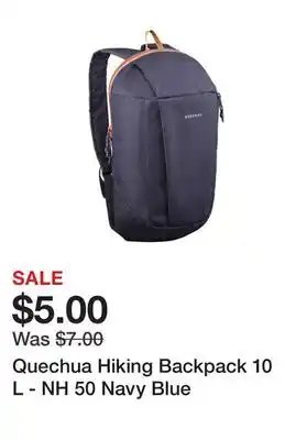 Decathlon Quechua hiking backpack 10 l - nh 50 navy blue offer