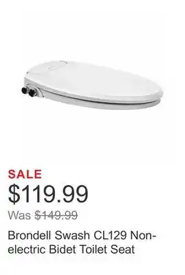 Costco Brondell swash cl129 non-electric bidet toilet seat offer
