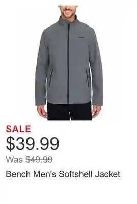 Costco Bench men's softshell jacket offer