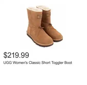 Costco Ugg women's classic short toggler boot offer