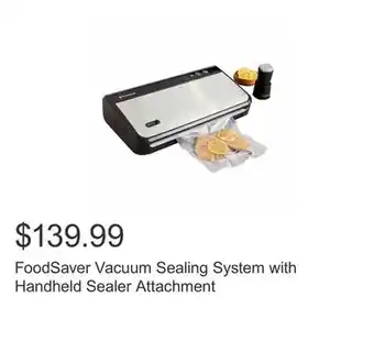 Costco Foodsaver vacuum sealing system with handheld sealer attachment offer