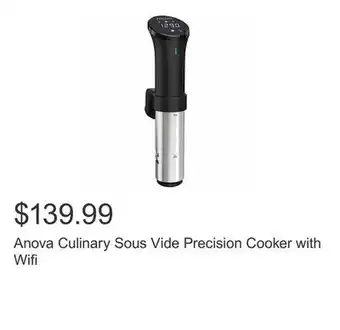 Costco Anova culinary sous vide precision cooker with wifi offer