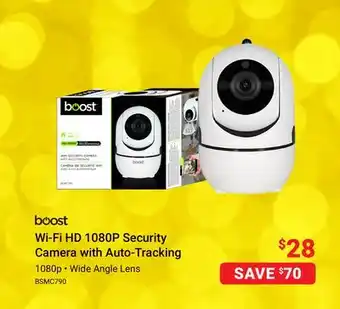 Visions Electronics Boost wi-fi hd 1080p security camera with auto-tracking offer