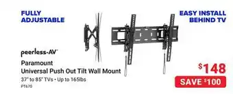Visions Electronics Paramount universal push out tilt wall mount offer