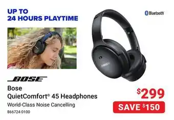 Visions Electronics Bose quietcomfort 45 headphones offer