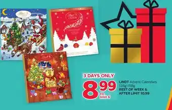 Rexall Lindt advent calendars offer