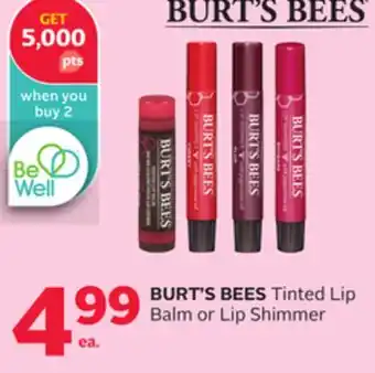 Burt's bees tinted lip balm or lip shimmer