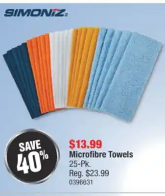 PartSource Simoniz microfibre towels offer
