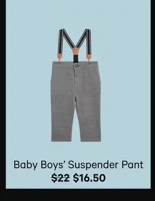 Joe Fresh Baby boys' suspender pant offer
