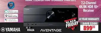 2001 Audio Video Yamaha 7.2 channel 4k/8k hdr 10+ receiver offer