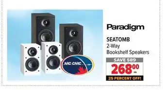 2001 Audio Video Paradigm 2-way bookshelf speakers offer