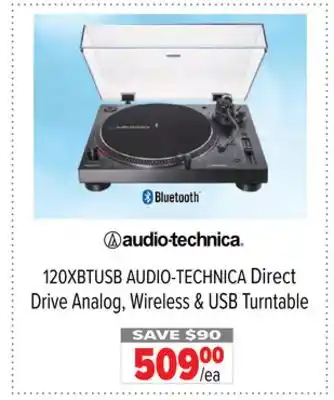 2001 Audio Video Audio-technica direct drive analog, wireless & usb turntable offer