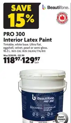 Home Hardware Pro 300 interior latex paint offer