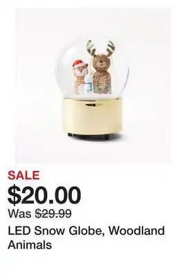 Chapters Indigo Led snow globe, woodland animals offer