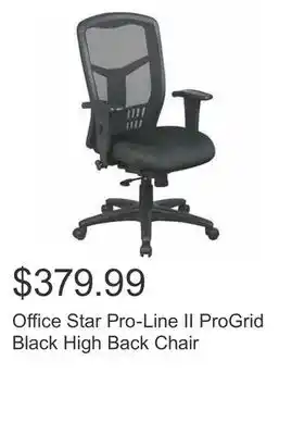 Costco Office star pro-line ii progrid black high back chair offer