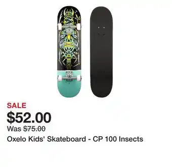 Oxelo kids' skateboard - cp 100 insects