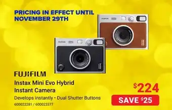 Visions Electronics Fujifilm instax mini evo hybrid instant camera offer