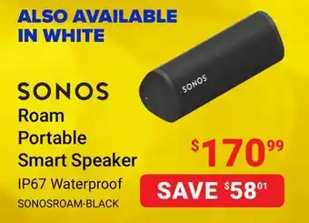 Visions Electronics Sonos roam portable smart speaker offer