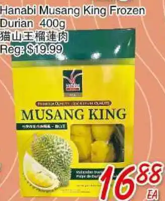 Foody Mart Hanabi musang king frozen durian offer