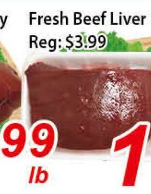 Seasons Foodmart Fresh beef liver offer