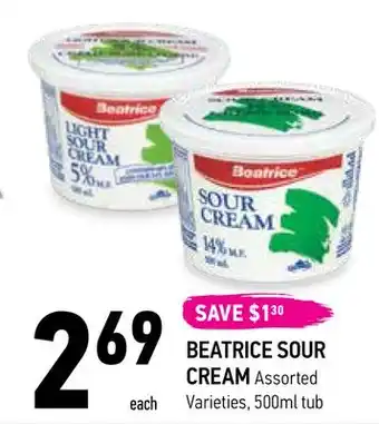 Coppa's Fresh Market Beatrice sour cream offer