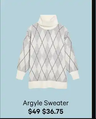 Joe Fresh Argyle sweater offer
