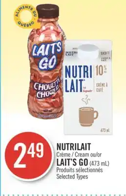 Pharmaprix Nutrilait cream or lait's go (473 ml) offer