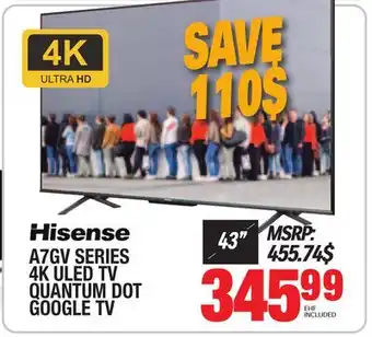 Centre Hi-Fi Hisense a7gv series 4k uled tv quantum dot google tv offer