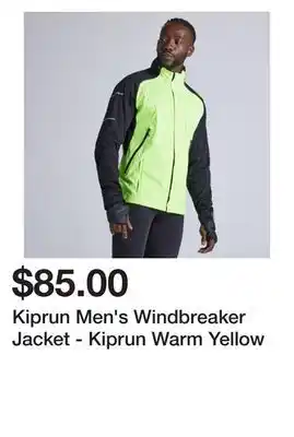 Decathlon Kiprun men's windbreaker jacket - kiprun warm yellow offer